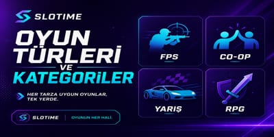 Slotime oyun türleri kategorileri tanıtım makale görseli