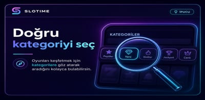 Slotime oyun kategorisi seçimi başlangıç rehberi görseli