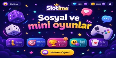 Slotime sosyal mini oyunlar kategori görseli